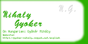 mihaly gyoker business card